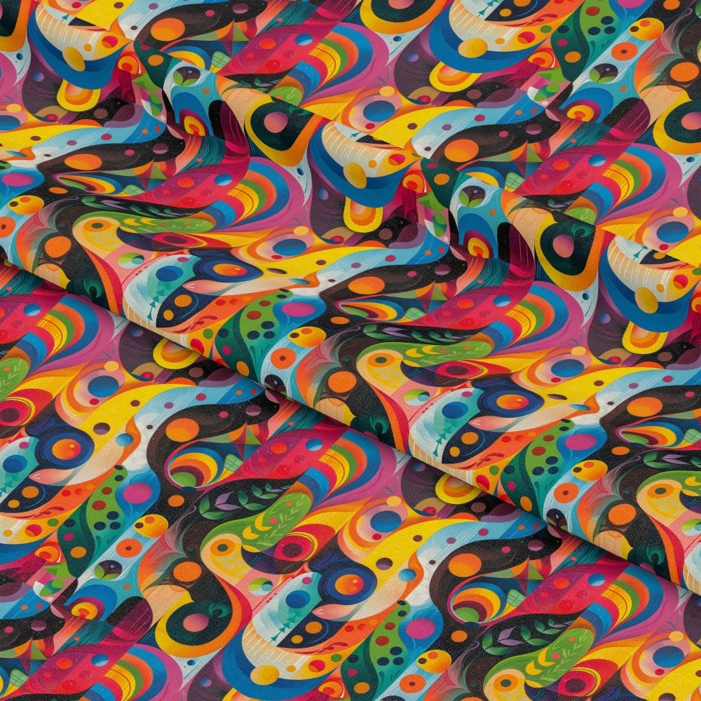 Psychedelic Painting Pattern 2 Quilting Cotton Fabric
