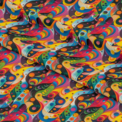 Psychedelic Painting Pattern 2 Quilting Cotton Fabric