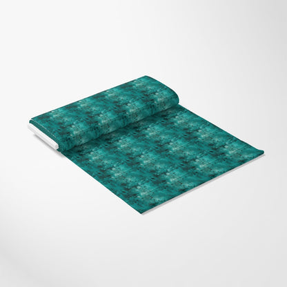 Teal Grunge Pattern 1 Quilting Cotton Fabric