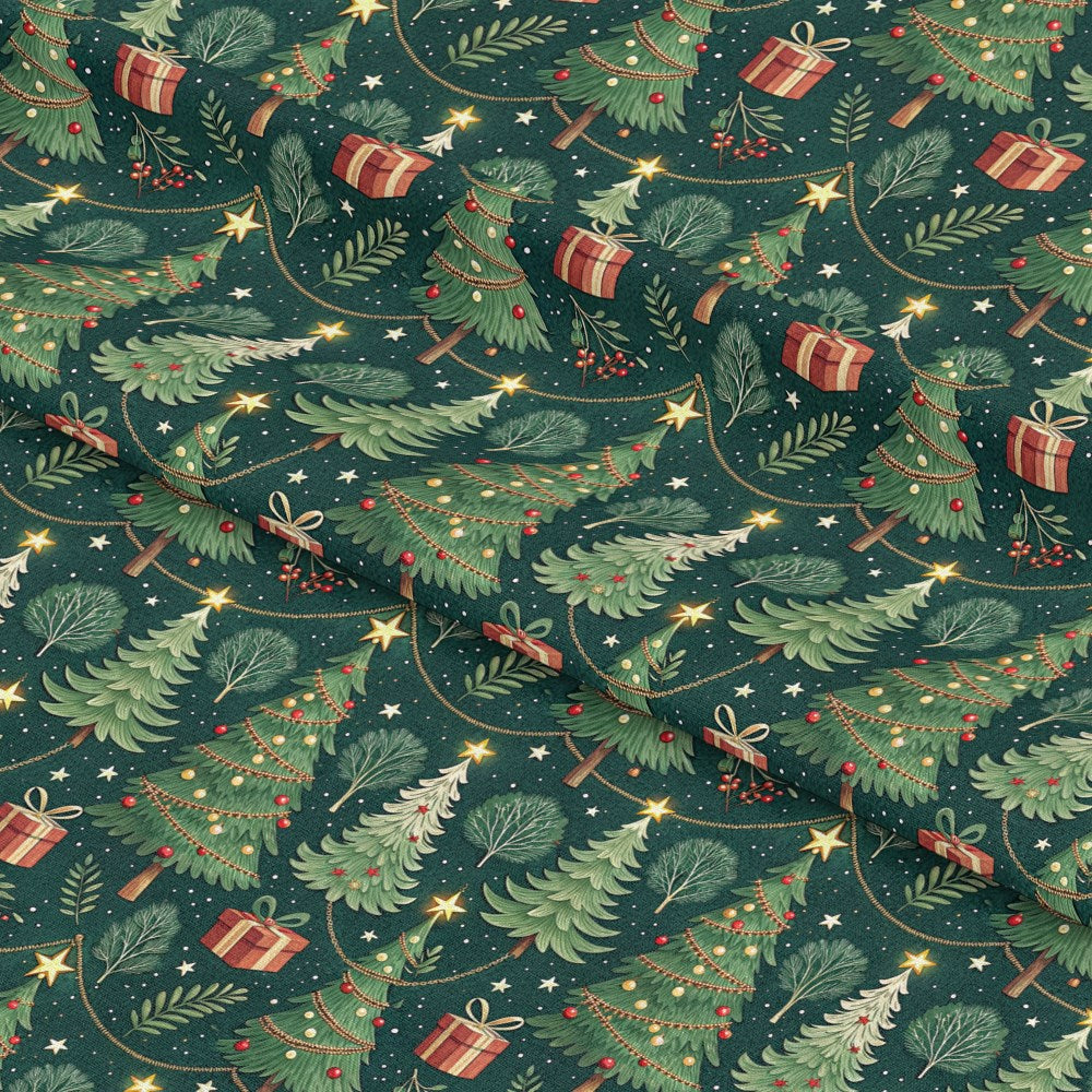 Christmas Tree Lights Pattern 7 Quilting Cotton Fabric
