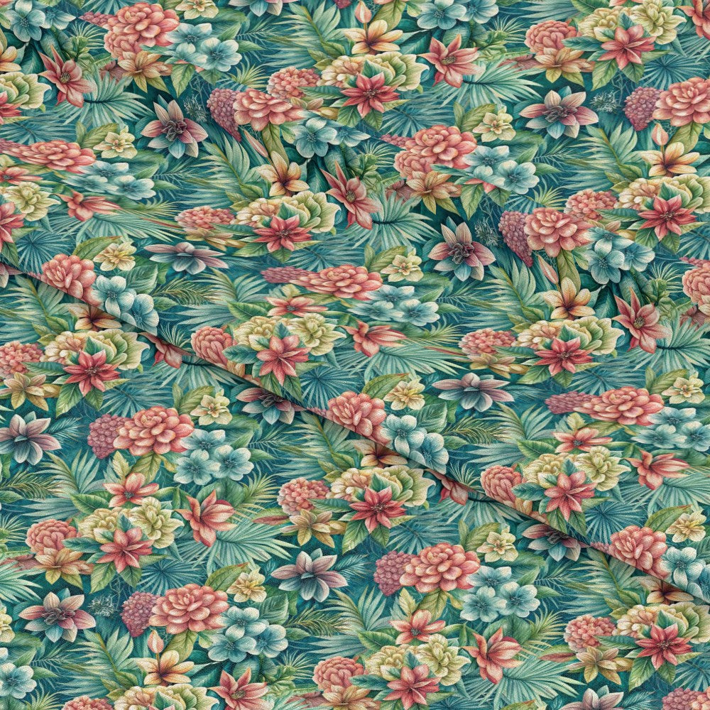 Beautiful Flowers Euphorbia Pattern 13 Quilting Cotton Fabric