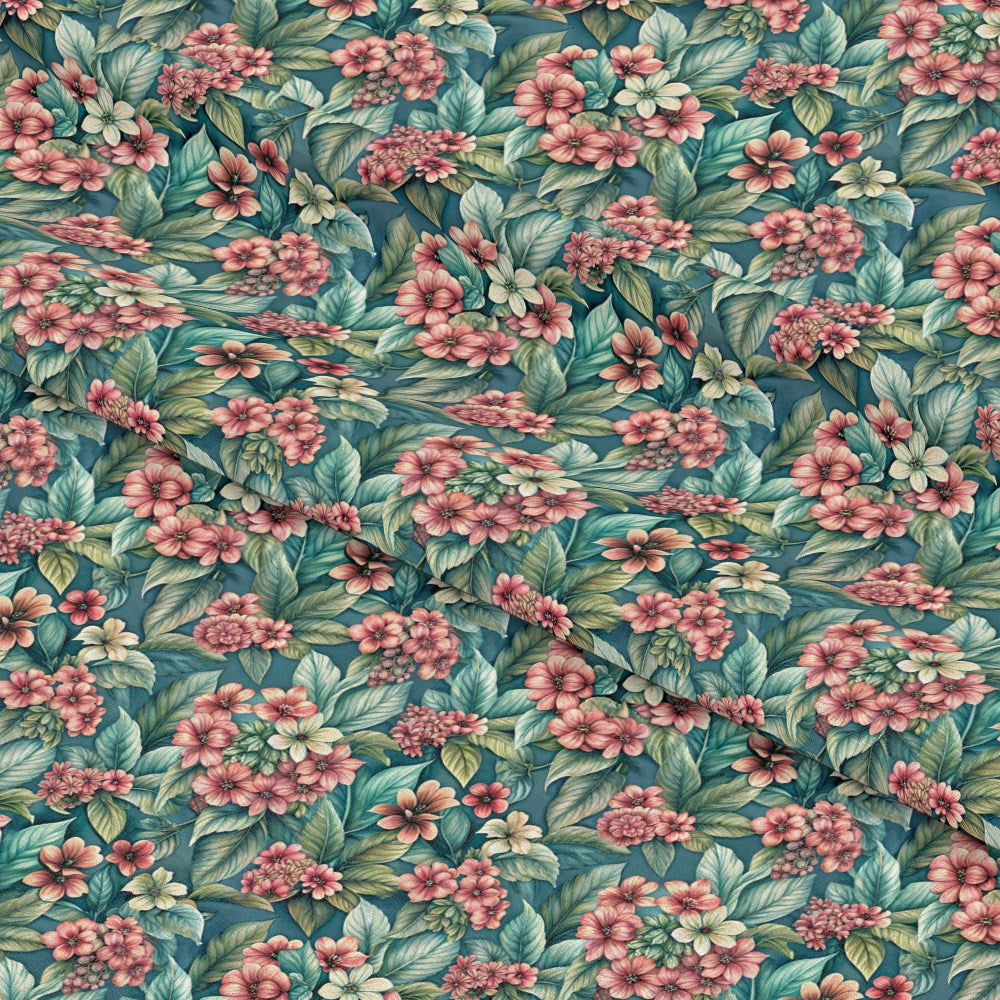 Beautiful Flowers Euphorbia Pattern 14 Quilting Cotton Fabric