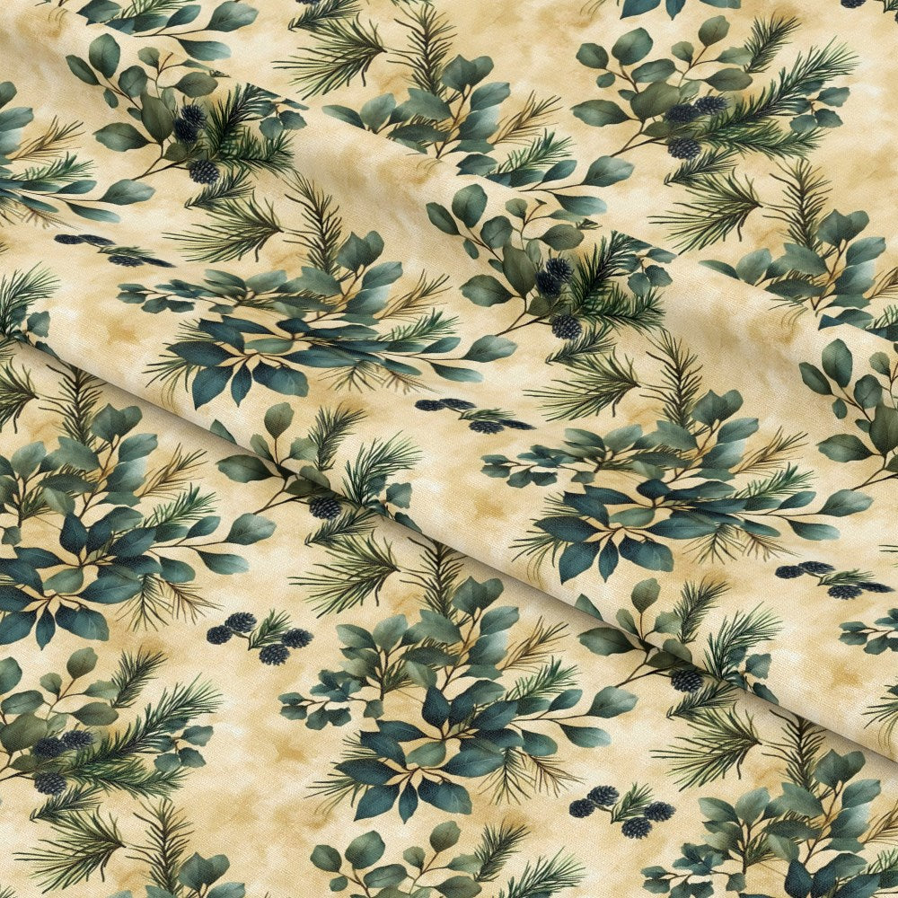 Winter Greenery Pattern 5 Quilting Cotton Fabric