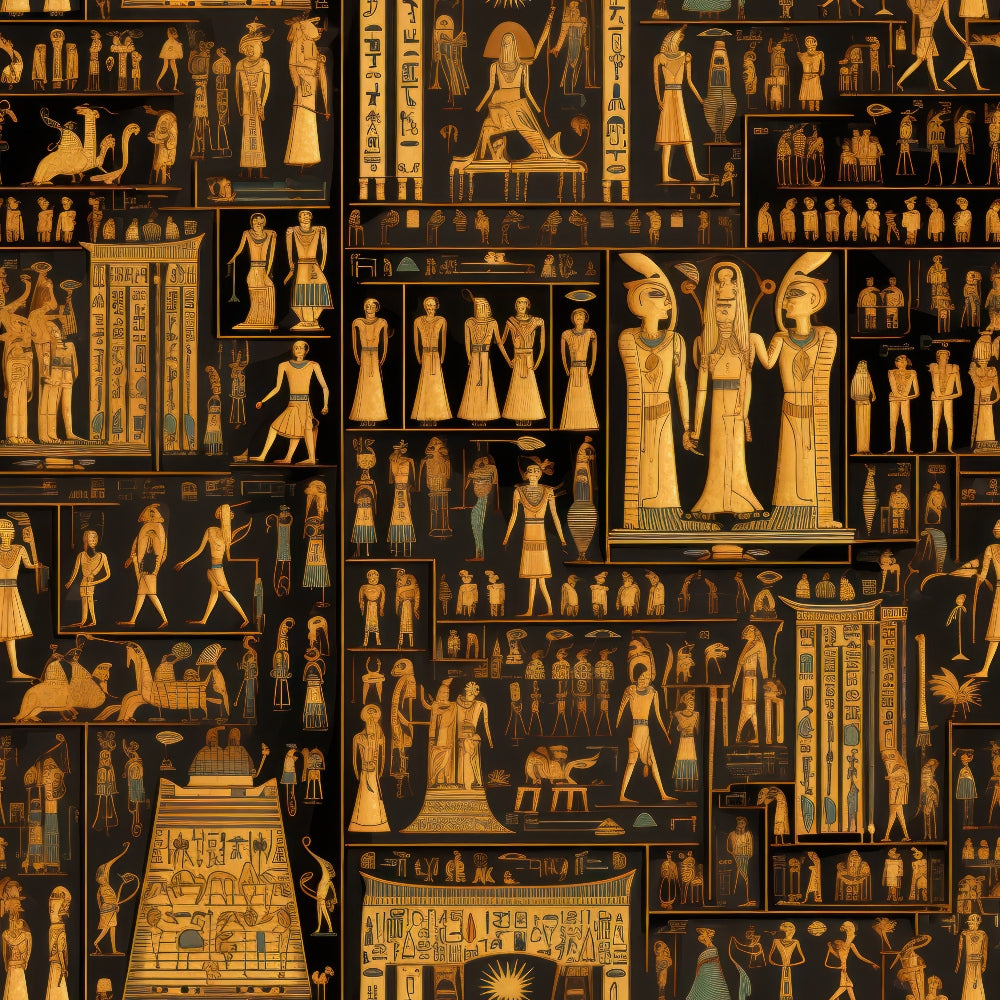 2D Ancient Egypt Pattern 47 Quilting Cotton Fabric – FabricMegaStore.com