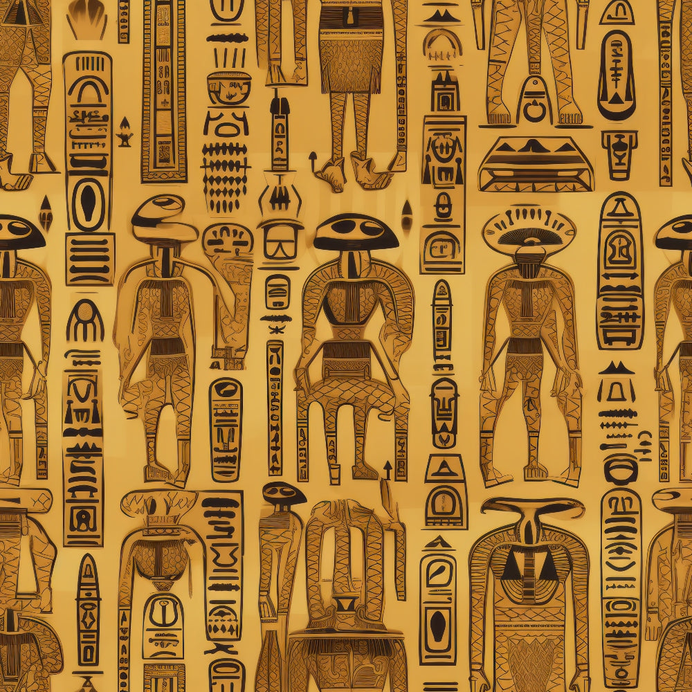 2D Ancient Egypt Pattern 77 Quilting Cotton Fabric