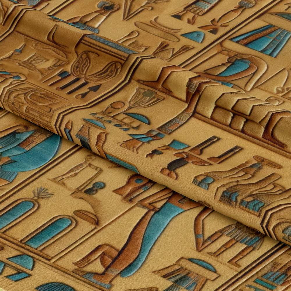 2D Ancient Egypt Pattern 13 Quilting Cotton Fabric