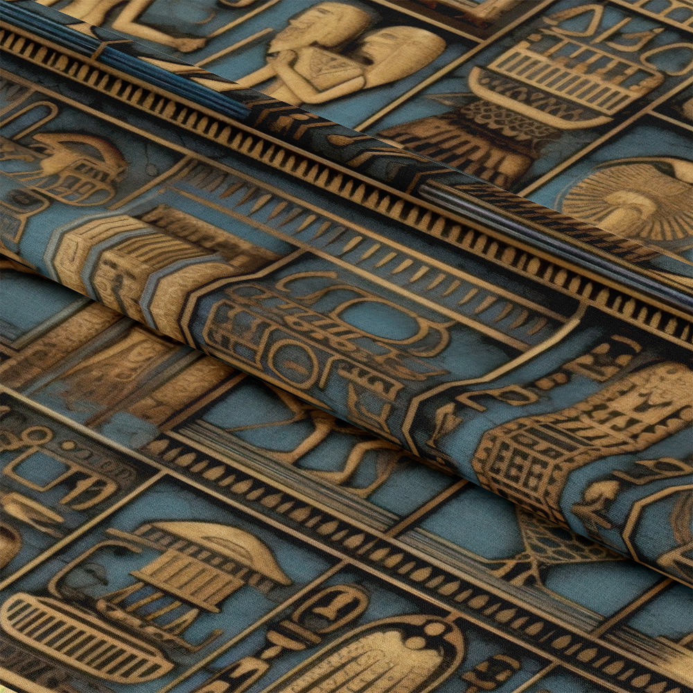 2D Ancient Egypt Pattern 16 Quilting Cotton Fabric