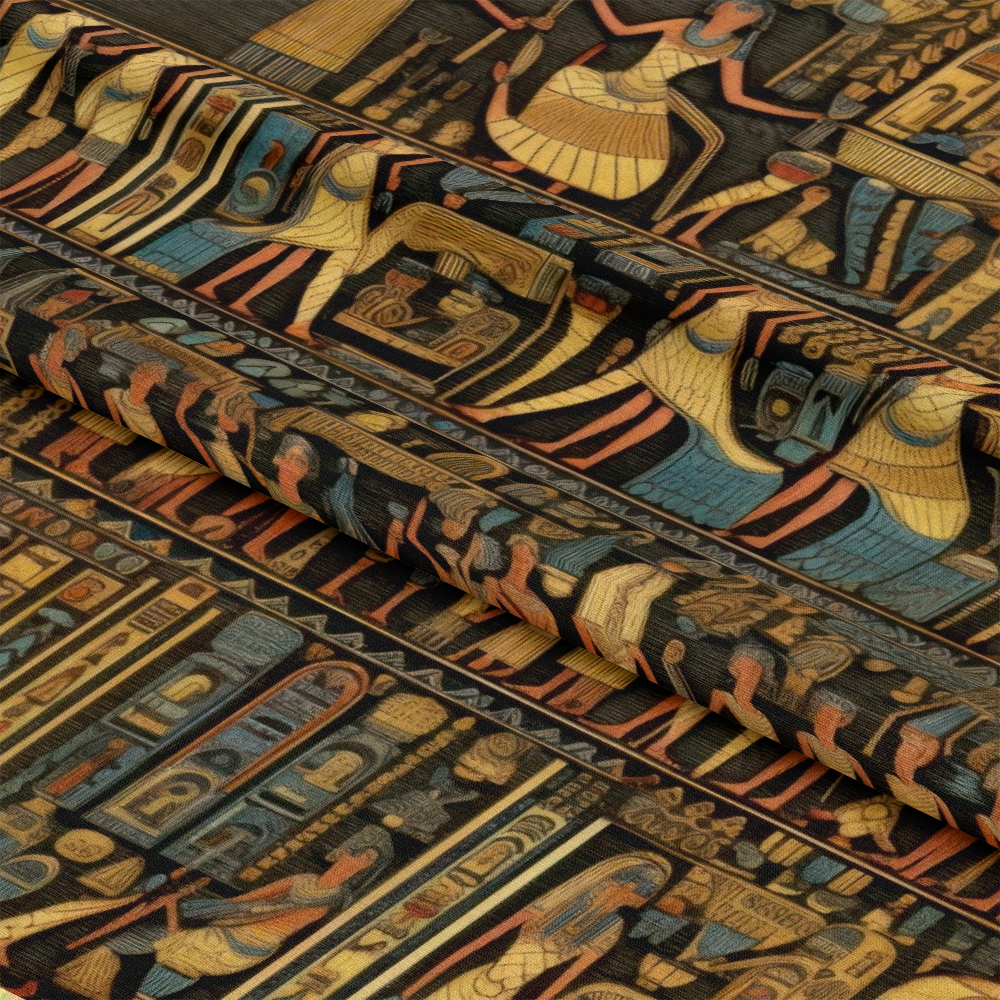 2D Ancient Egypt Pattern 19 Quilting Cotton Fabric