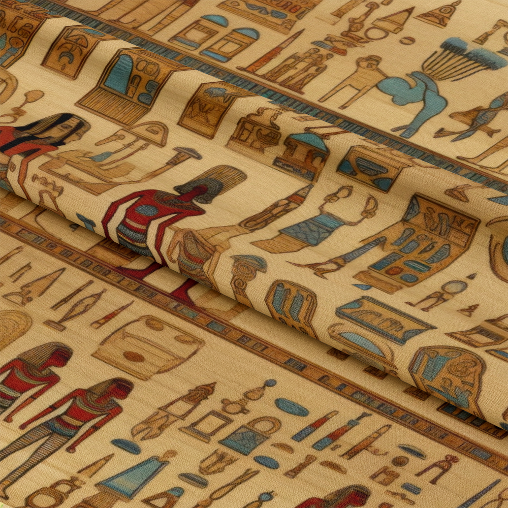 2D Ancient Egypt Pattern 23 Quilting Cotton Fabric