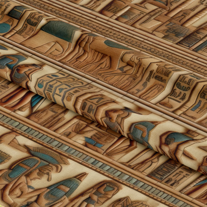 2D Ancient Egypt Pattern 24 Quilting Cotton Fabric