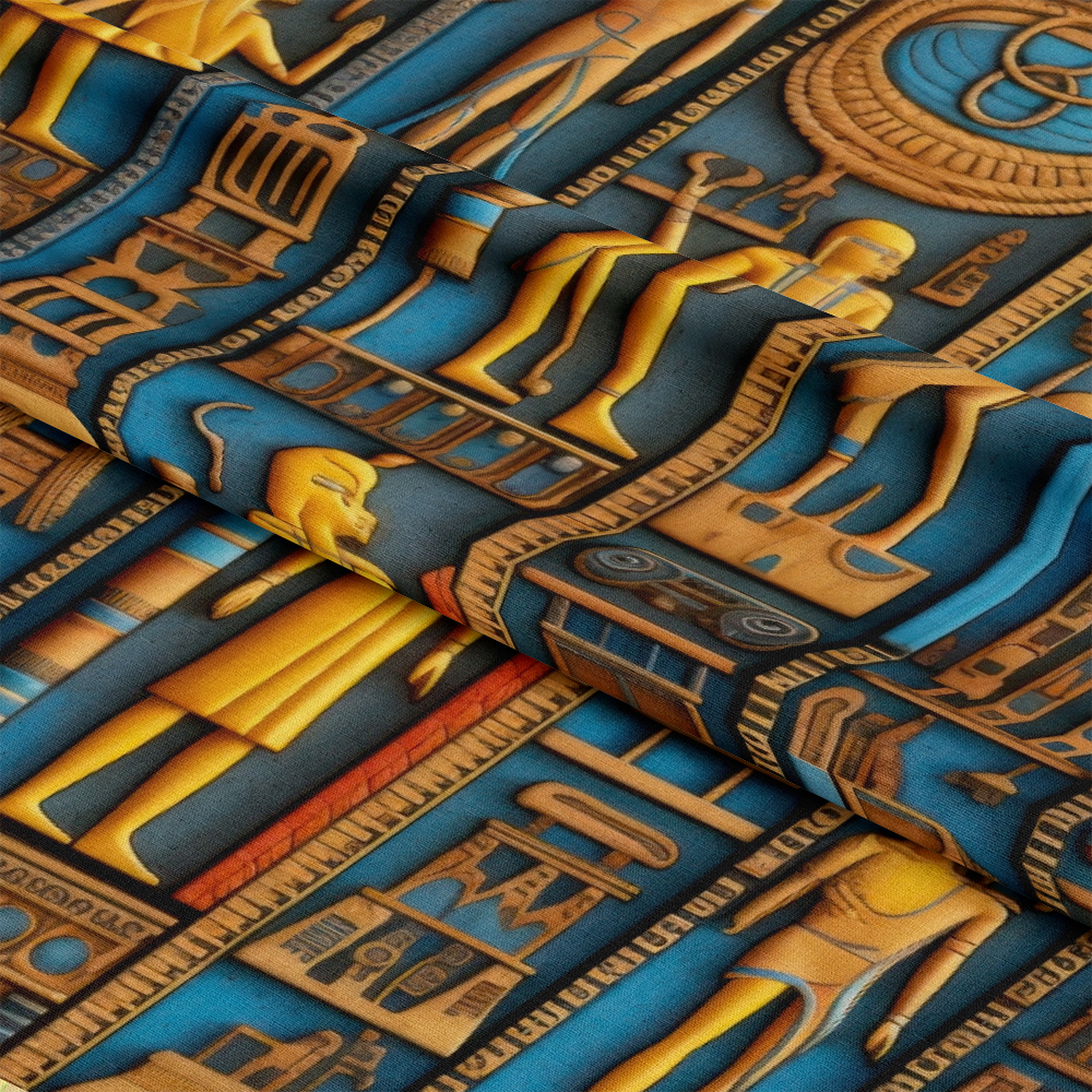 2D Ancient Egypt Pattern 27 Quilting Cotton Fabric