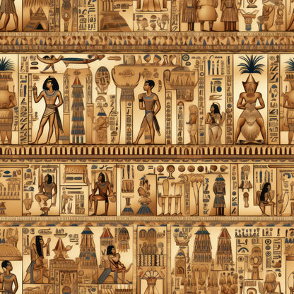 2D Ancient Egypt Pattern 28 Quilting Cotton Fabric