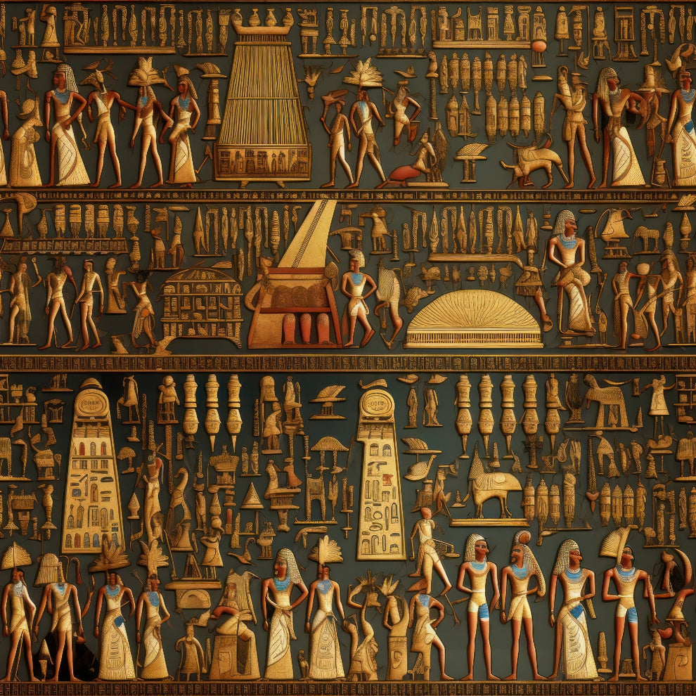 2D Ancient Egypt Pattern 30 Quilting Cotton Fabric – FabricMegaStore.com