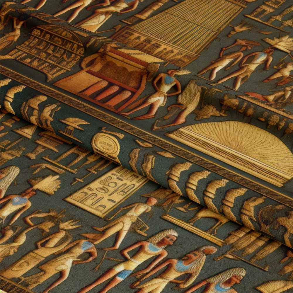 2D Ancient Egypt Pattern 30 Quilting Cotton Fabric