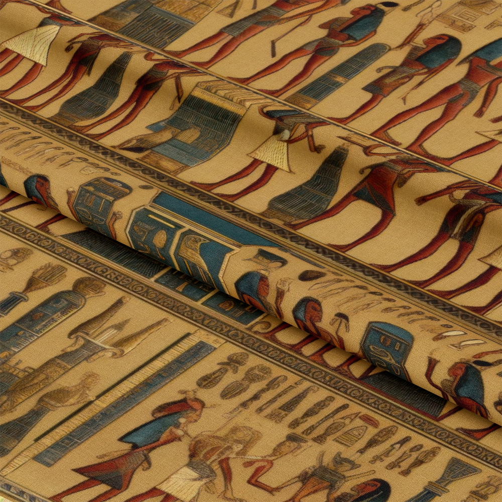 2D Ancient Egypt Pattern 33 Quilting Cotton Fabric