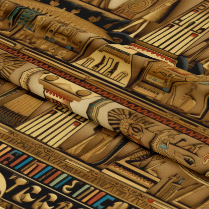 2D Ancient Egypt Pattern 42 Quilting Cotton Fabric