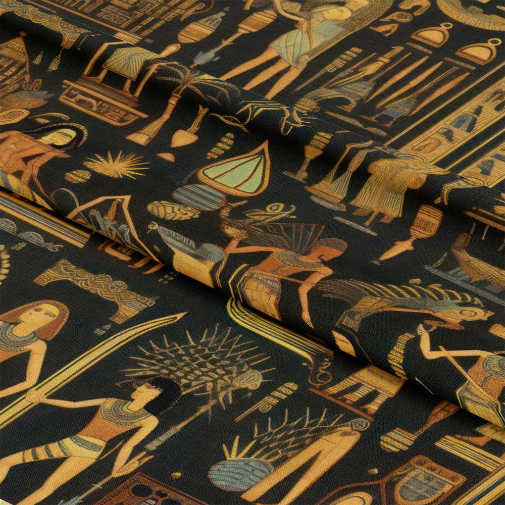 2D Ancient Egypt Pattern 43 Quilting Cotton Fabric