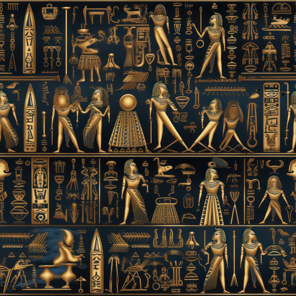 2D Ancient Egypt Pattern 45 Quilting Cotton Fabric – FabricMegaStore.com