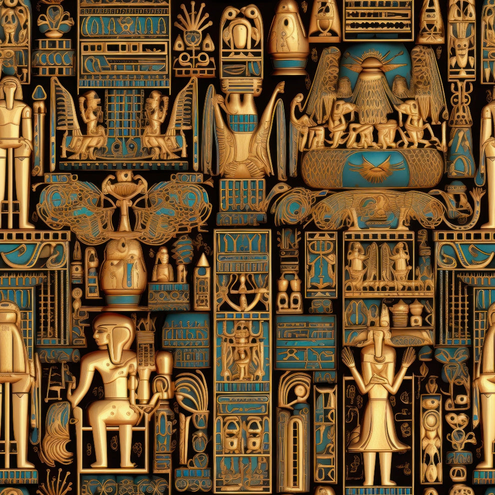 2D Ancient Egypt Pattern 46 Quilting Cotton Fabric – FabricMegaStore.com