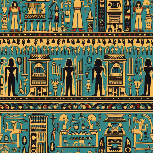 2D Ancient Egypt Pattern 49 Quilting Cotton Fabric