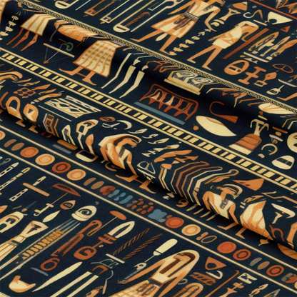 2D Ancient Egypt Pattern 54 Quilting Cotton Fabric