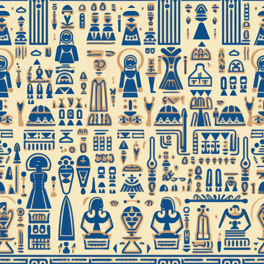 2D Ancient Egypt Pattern 57 Quilting Cotton Fabric