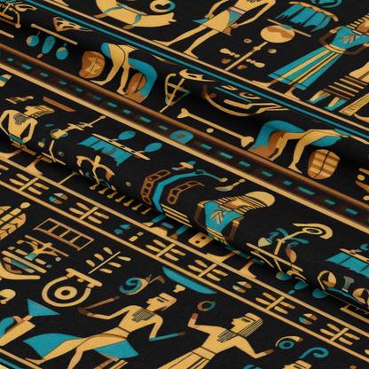 2D Ancient Egypt Pattern 58 Quilting Cotton Fabric