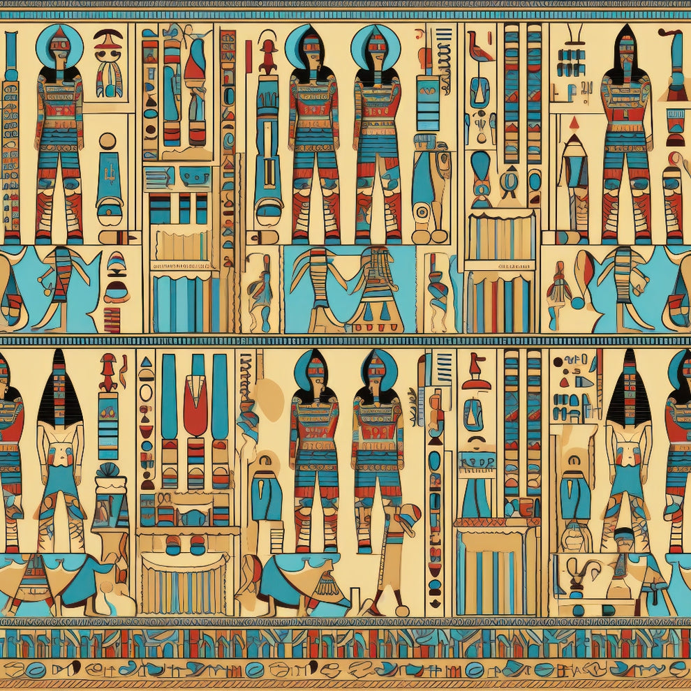 2D Ancient Egypt Pattern 59 Quilting Cotton Fabric – FabricMegaStore.com
