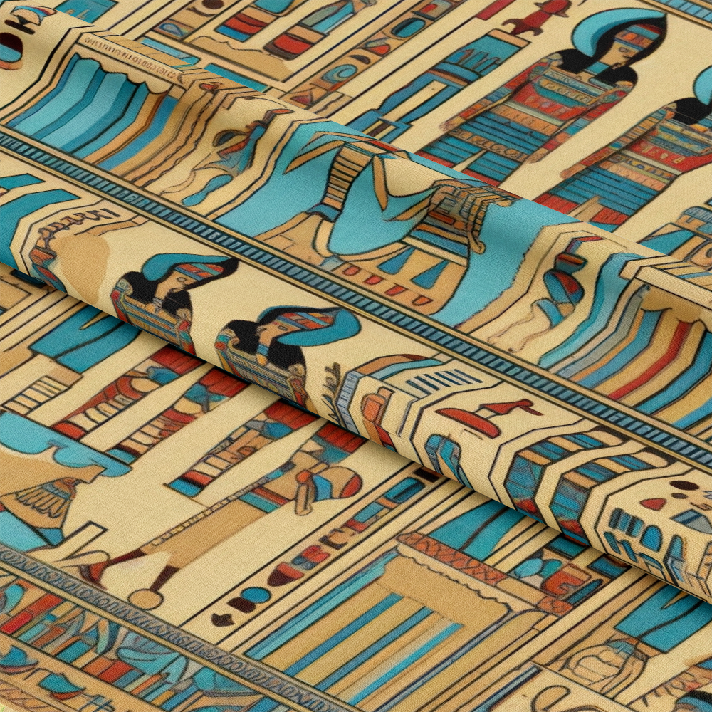 2D Ancient Egypt Pattern 59 Quilting Cotton Fabric