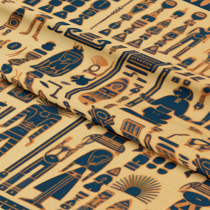 2D Ancient Egypt Pattern 60 Quilting Cotton Fabric