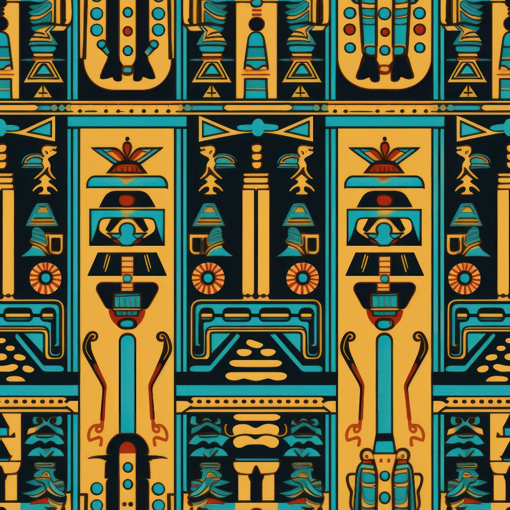 2D Ancient Egypt Pattern 61 Quilting Cotton Fabric