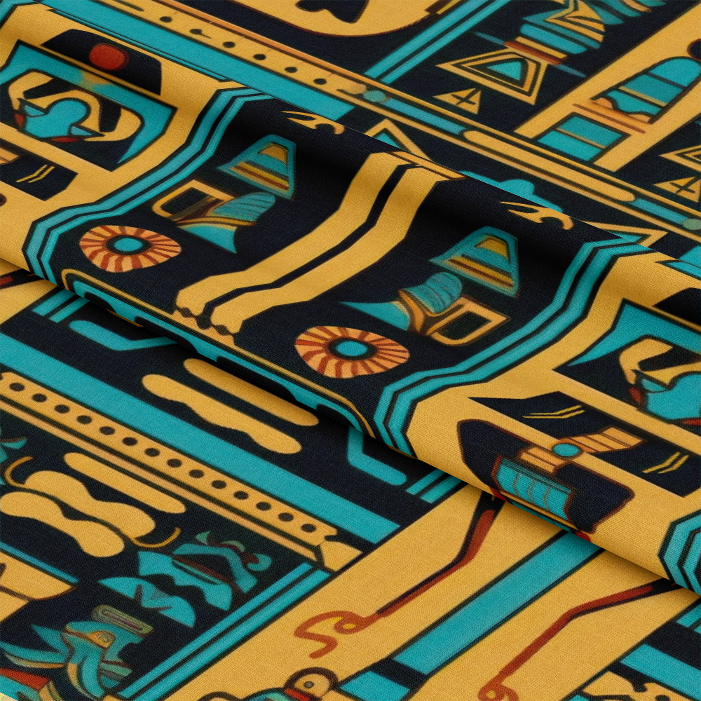 2D Ancient Egypt Pattern 61 Quilting Cotton Fabric