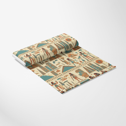 2D Ancient Egypt Pattern 64 Quilting Cotton Fabric