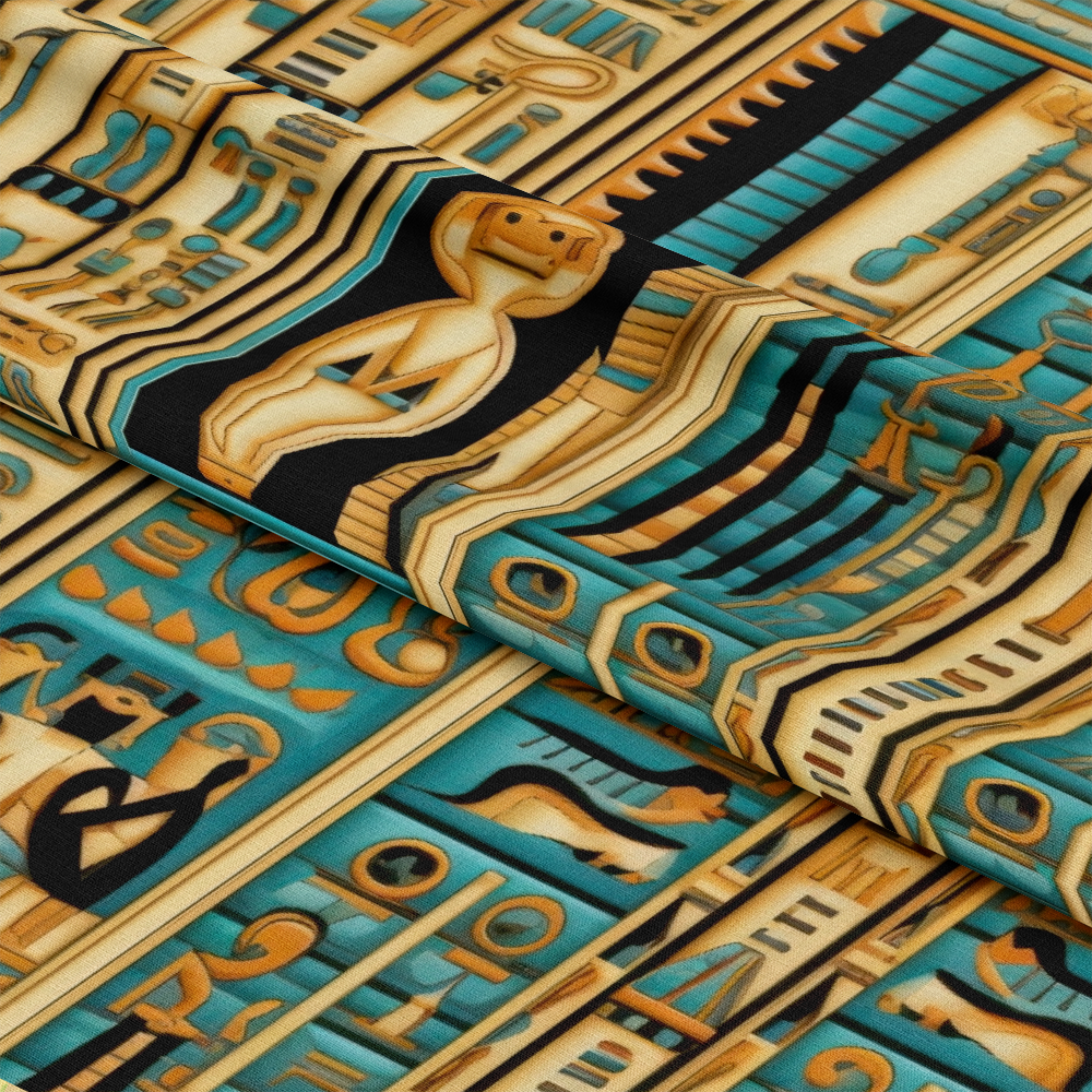 2D Ancient Egypt Pattern 65 Quilting Cotton Fabric