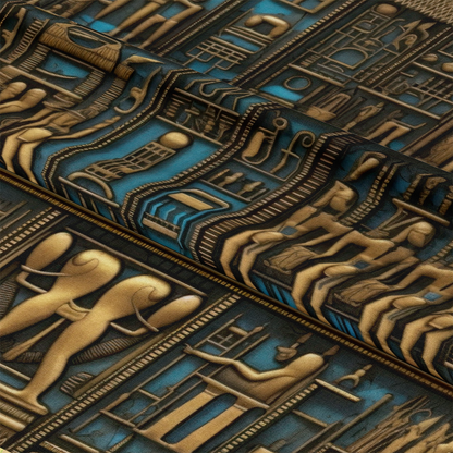 2D Ancient Egypt Pattern 69 Quilting Cotton Fabric