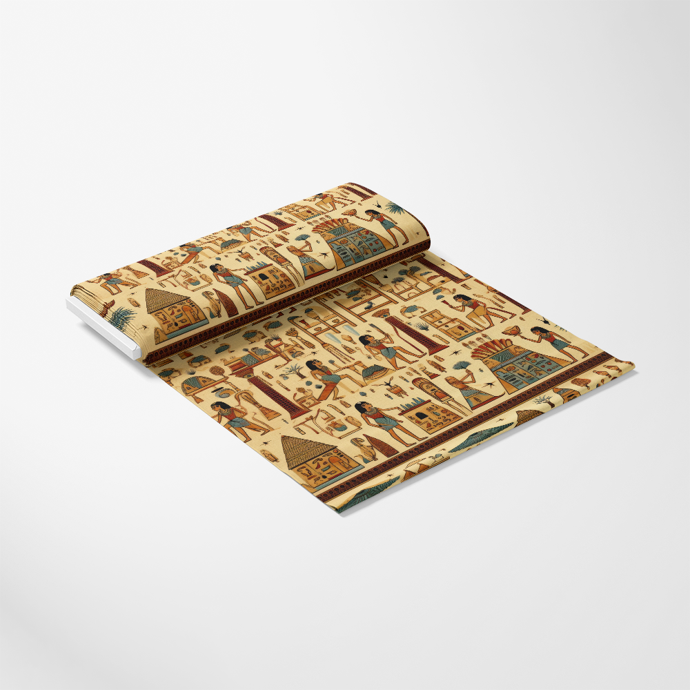 2D Ancient Egypt Pattern 6 Quilting Cotton Fabric