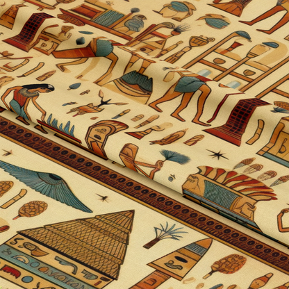 2D Ancient Egypt Pattern 6 Quilting Cotton Fabric