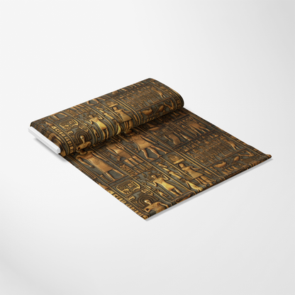 2D Ancient Egypt Pattern 72 Quilting Cotton Fabric, quilting, cotton, fabric, brown, gold, tan, ancient, Egypt, hieroglyphics, decorative, vintage, textile, craft, sewing, traditional, ornamental