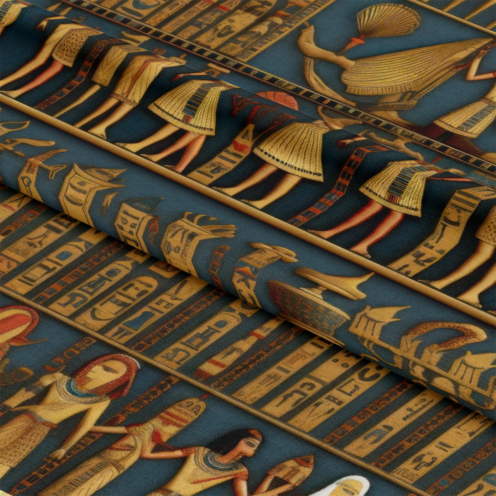 2D Ancient Egypt Pattern 7 Quilting Cotton Fabric