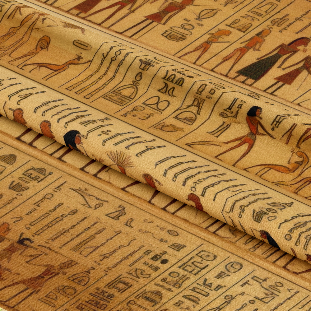 2D Ancient Egypt Pattern 80 Quilting Cotton Fabric