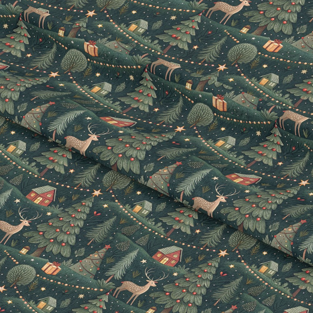 Christmas Tree Lights Pattern 6 Quilting Cotton Fabric