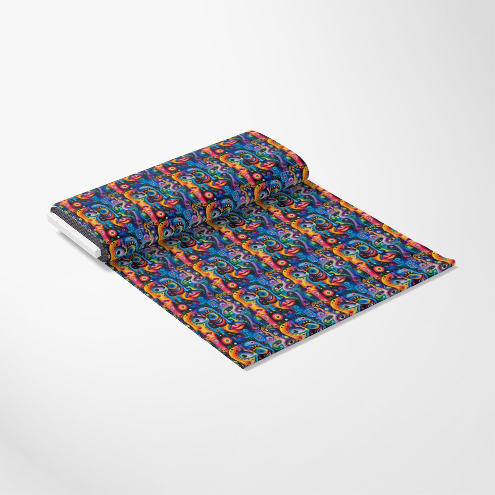Psychedelic Painting Pattern 8 Quilting Cotton Fabric