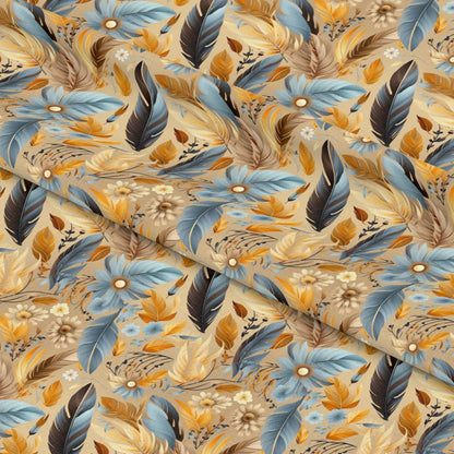 Aztec Feather Pattern 19 Quilting Cotton Fabric