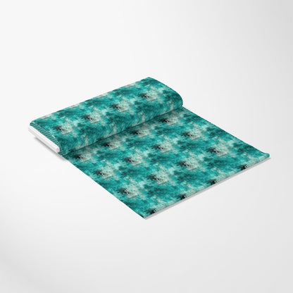Teal Grunge Pattern 9 Quilting Cotton Fabric