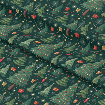 Christmas Tree Lights Pattern 4 Quilting Cotton Fabric
