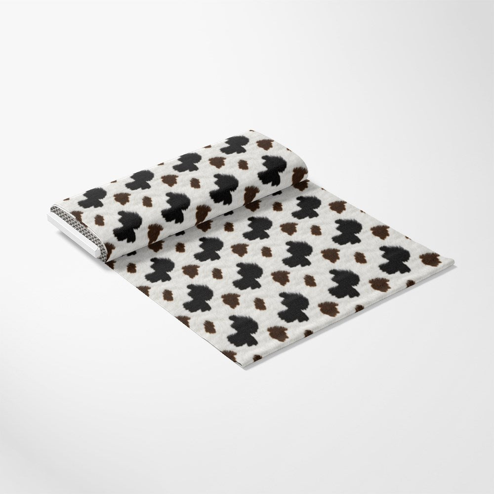 Bold Brown and White Cow Pattern 12 Quilting Cotton Fabric