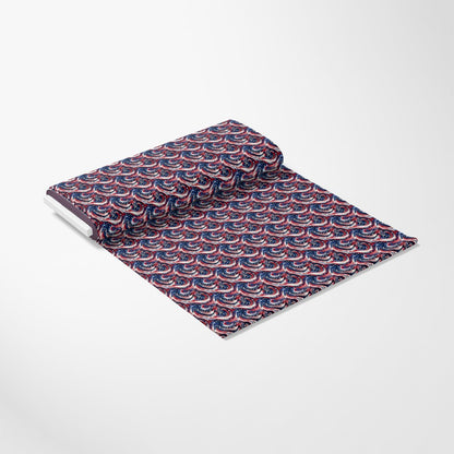 USA Flag Swirls Pattern 3 Quilting Cotton Fabric