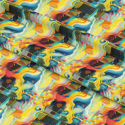 Psychedelic Painting Pattern 12 Quilting Cotton Fabric
