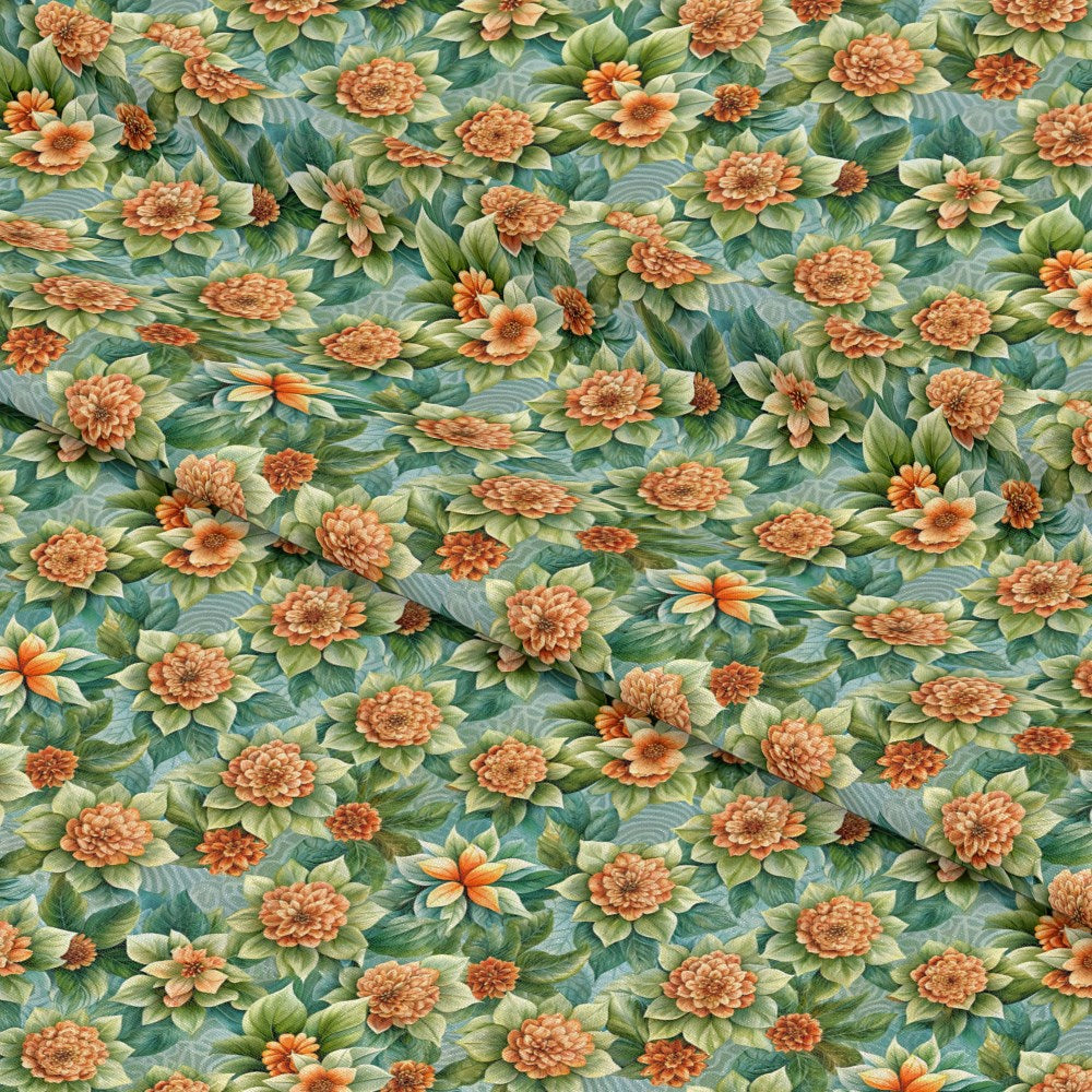 Beautiful Flowers Euphorbia Pattern 4 Quilting Cotton Fabric