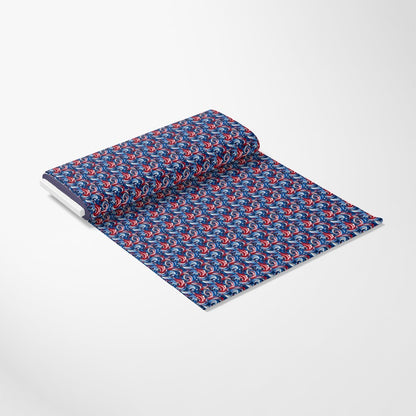 USA Flag Swirls Pattern 5 Quilting Cotton Fabric